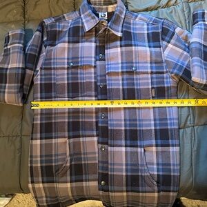 Burton DryRide Plaid button up Shirt with black Sherpa